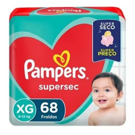 Fralda Pampers Supersec Jumbo XG com 68 Unidades