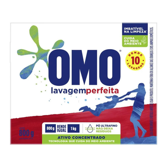 Lava Roupas em Pó Lavagem Perfeita Omo 800g