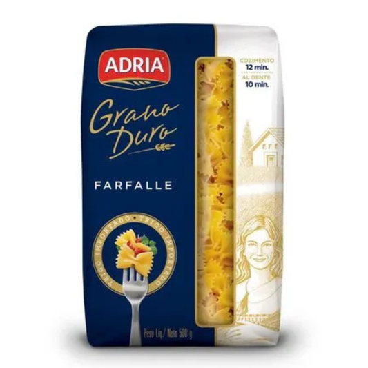 Macarrão de Sêmola Grano Duro Farfalle Adria 500g