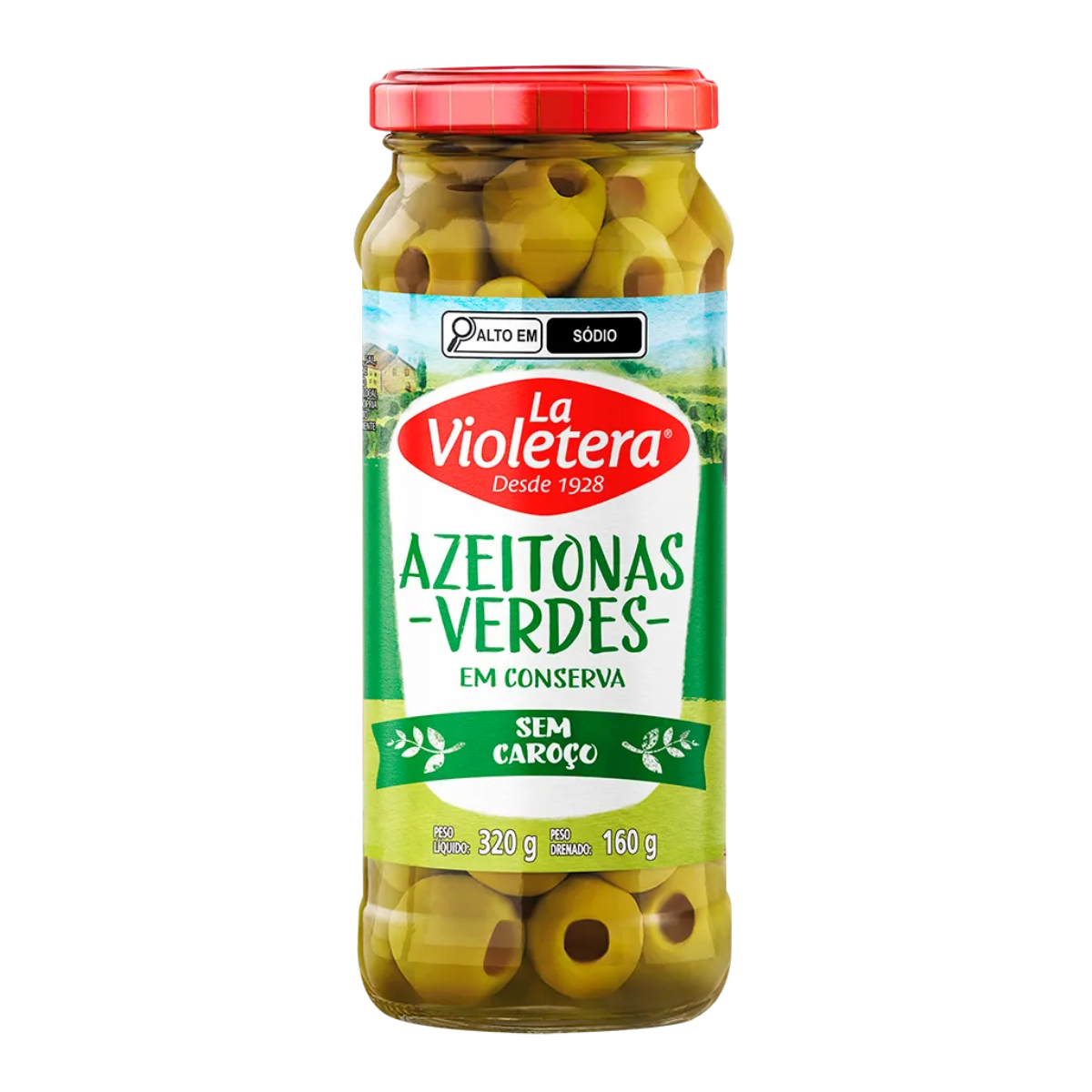 Azeitona Verde sem Caroço La Violetera 160g