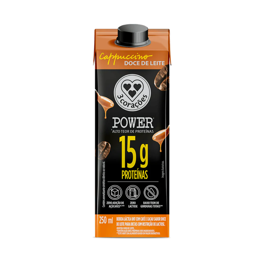 Cappuccino Pronto Doce de Leite Power Whey 3 Corações 250ml