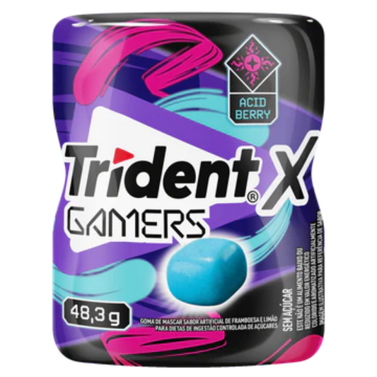 Chiclete Trident XGamers Framboesa e Limão 48.3g