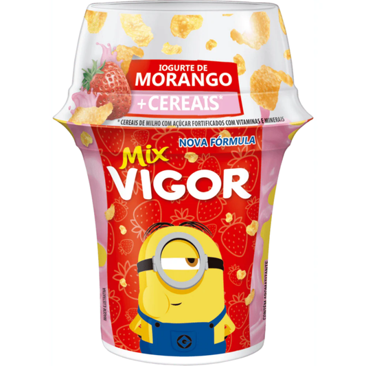 Iogurte Morango com Cereais de Milho com Açúcar Vigor Mix 140g