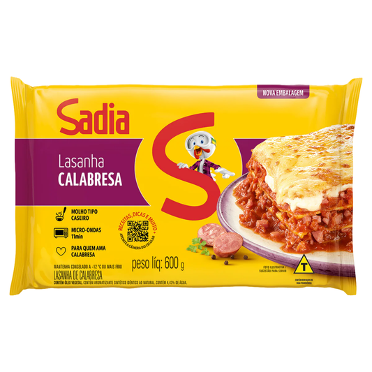 Lasanha Presunto e Queijo ao Sugo Sadia 600g