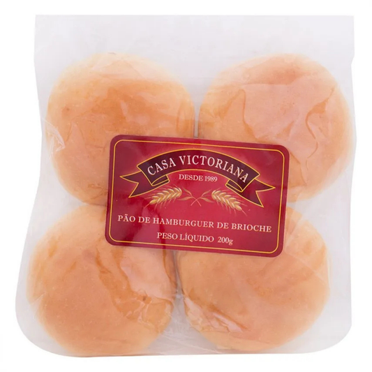 Pão de Brioche para Hamburguer Casa Victoriana 200g