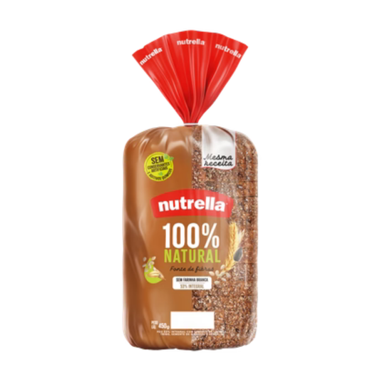 Pão Nutrella Cem Porcento Natural 450g