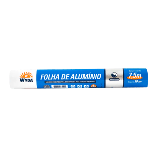 Papel Alumínio Wyda 7,5m x 30cm