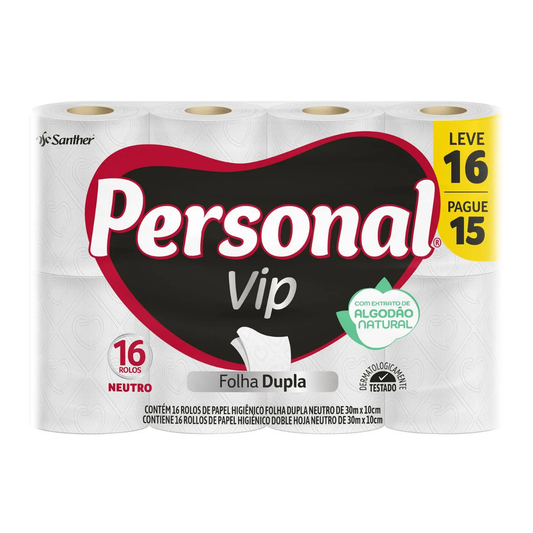 Personal Papel Higiênico Vip Folha Tripla 16 Rolos