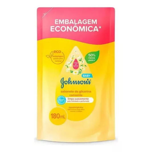Refil Sabonete Líquido Glicerina Camomila Johnson's Baby 180ml