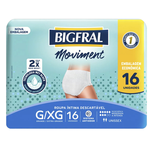 Roupa Intima Descartável Moviment 16 Unidades