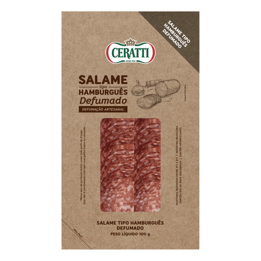 Salame Defumado Tipo Hamburguês Fatiado Ceratti 100g