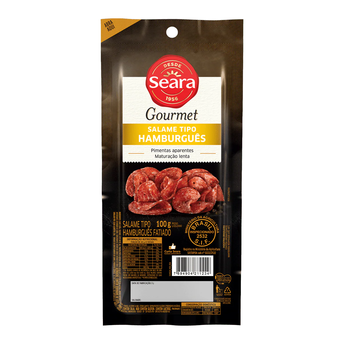 Salame Hamburguês Seara Gourmet 100g