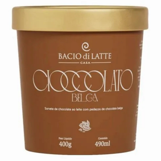 Sorvete Bacio Di Latte Cioccolato Belga Pote 490ml