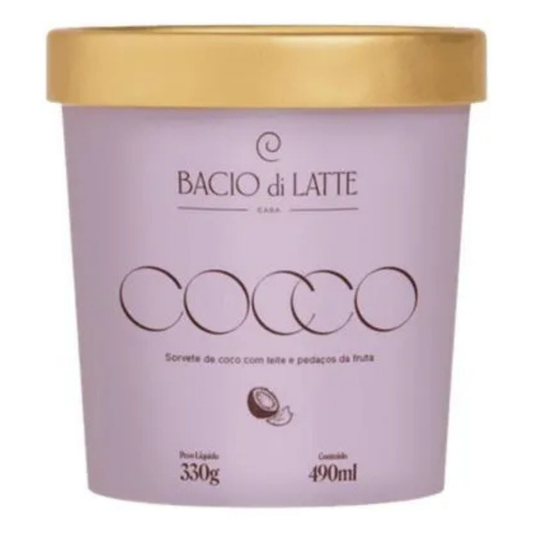 Sorvete Bacio di Latte Coco ao Leite com Pedaços da Fruta 490ml