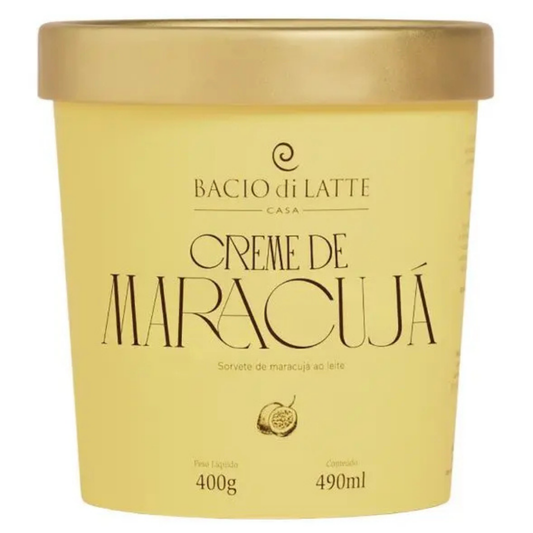 Sorvete Bacio di Latte Creme de Maracujá 490ml