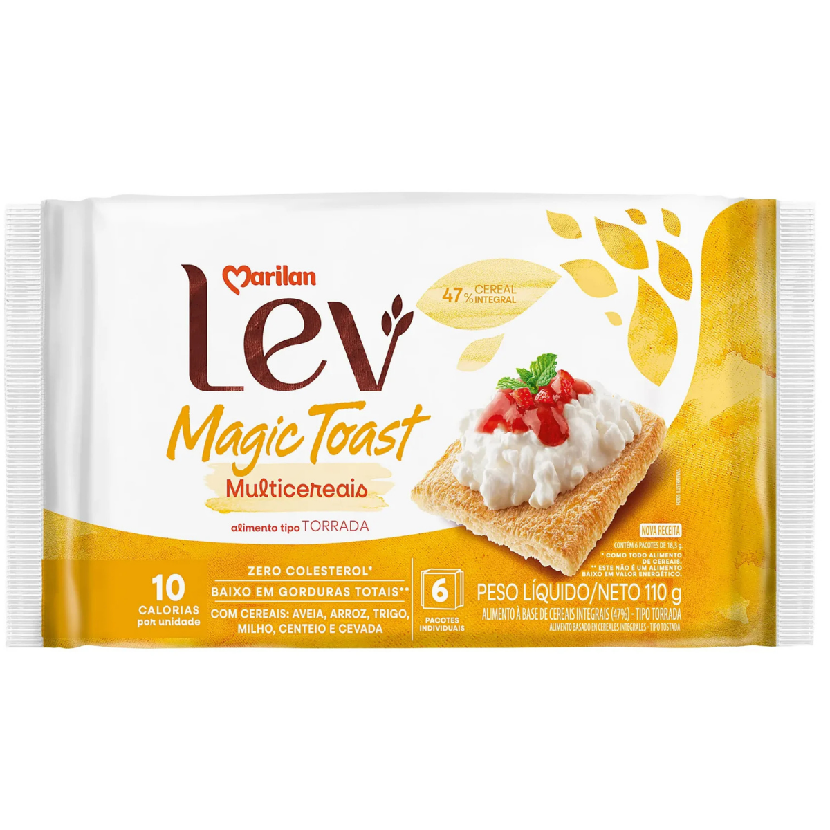 Torrada Lev Magic Toast Multicereais 110g