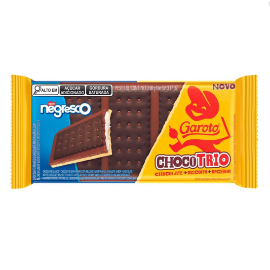 Barra Chocotrio Garoto Negresco 90g