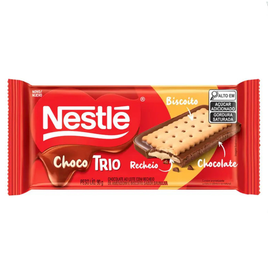 Barra de Chocolate Choco Trio Amendoim 90g Nestlé