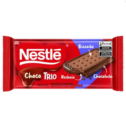 Barra de Chocolate Choco Trio Triplo Chocolate 90g Nestlé
