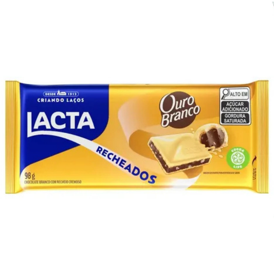 Barra Lacta Com Recheio Ouro Branco 98g