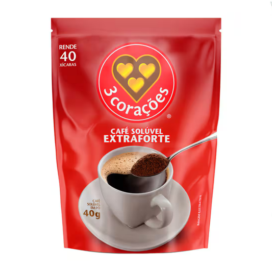 Café Solúvel Extra Forte Três Corações 40g