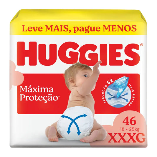 Fralda Huggies Supreme Care XXXG com 46 Unidades