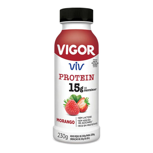 Iogurte Líquido Protein Morango Vigor Viv 230g