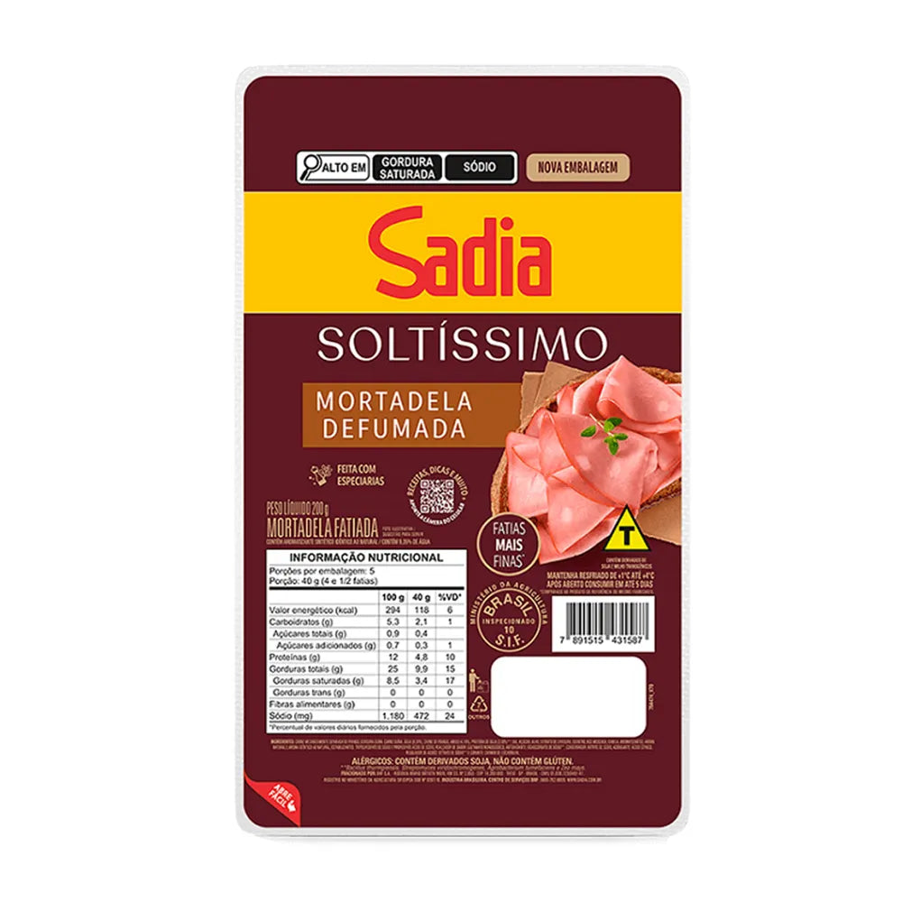 Mortadela Defumada Sadia 200g