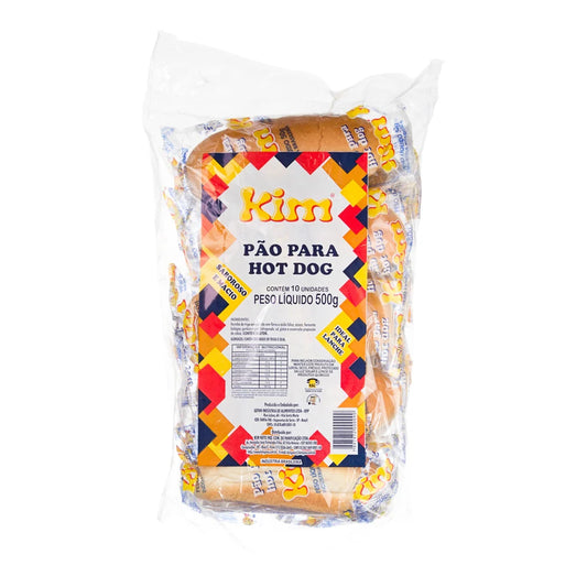 Pão de Hot Dog Kim 10un 500g