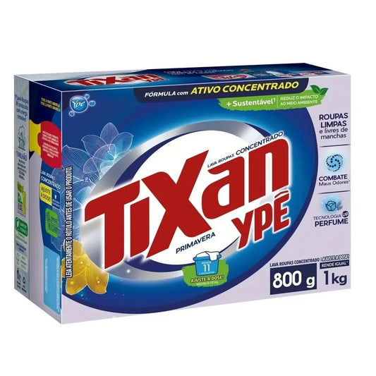 Lava Roupas Em Pó Tixan Primavera 800g