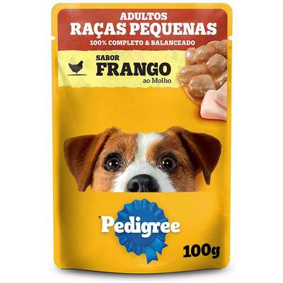 Ração Úmida Pedigree Sachê Frango ao Molho Cães Adultos Raças Pequenas 100g
