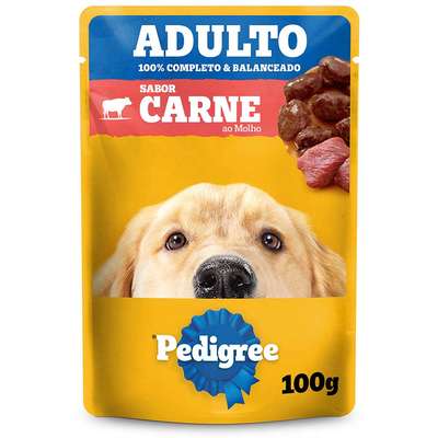 Ração Úmida Pedigree Sachê Carne ao Molho para Cães Adultos 100g