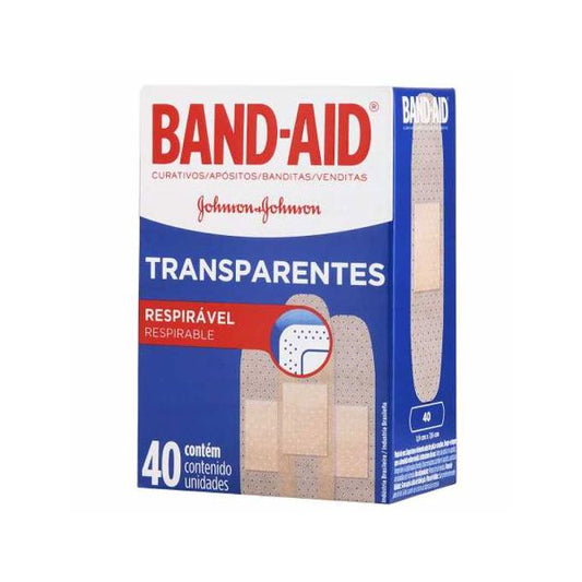 Curativo Band-Aid Transparente Com 40 Unidades