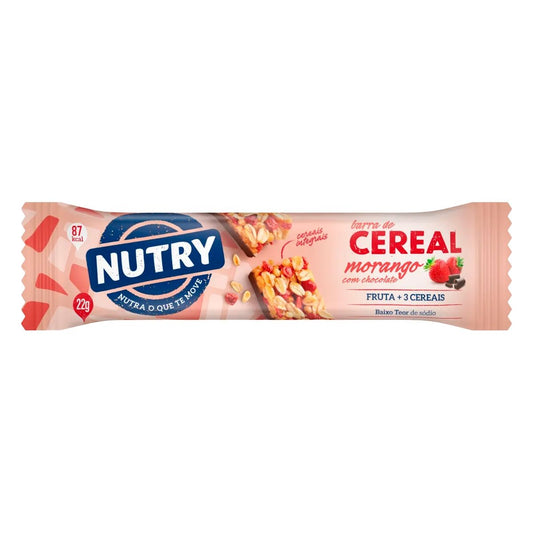 Barra de Cereal Morango com Chocolate Nutry 22g