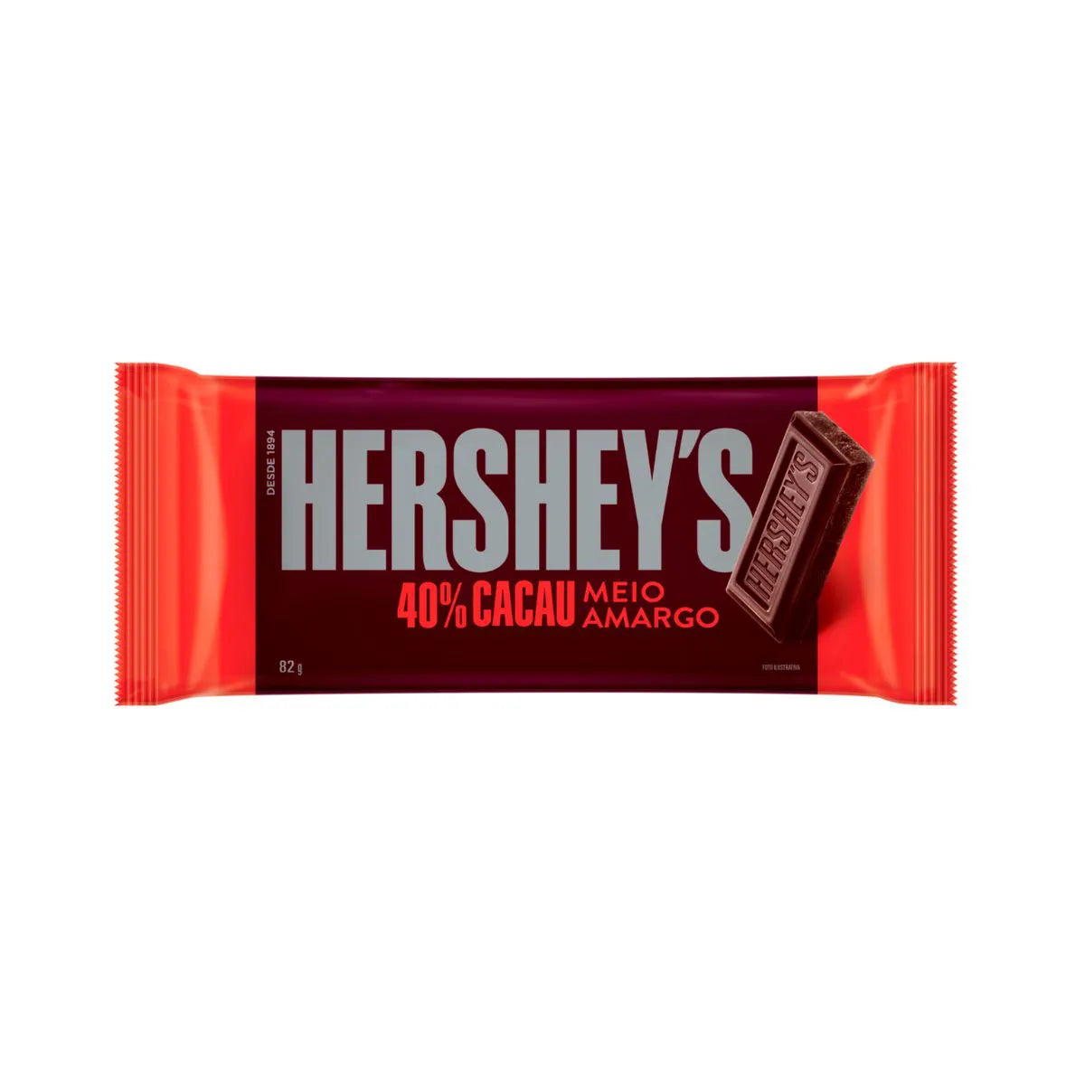 Barra 40% Cacau Meio Amargo Hershey's 82g