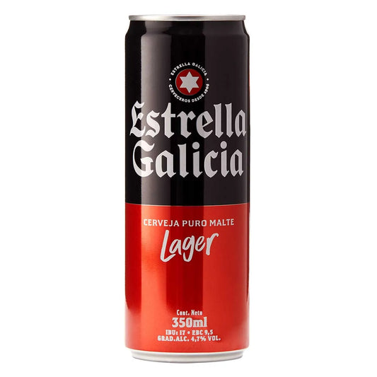 Cerveja Estrella Galicia Puro Malte Lager Lata 350ml