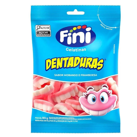 Bala De Gelatina Dentadura Fini 80g