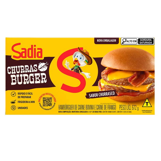 Hambúrguer Bovino Churrasco Sadia 672g