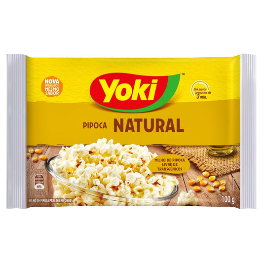 Pipoca para Microondas sabor Natural Sem Sal Yoki 100g