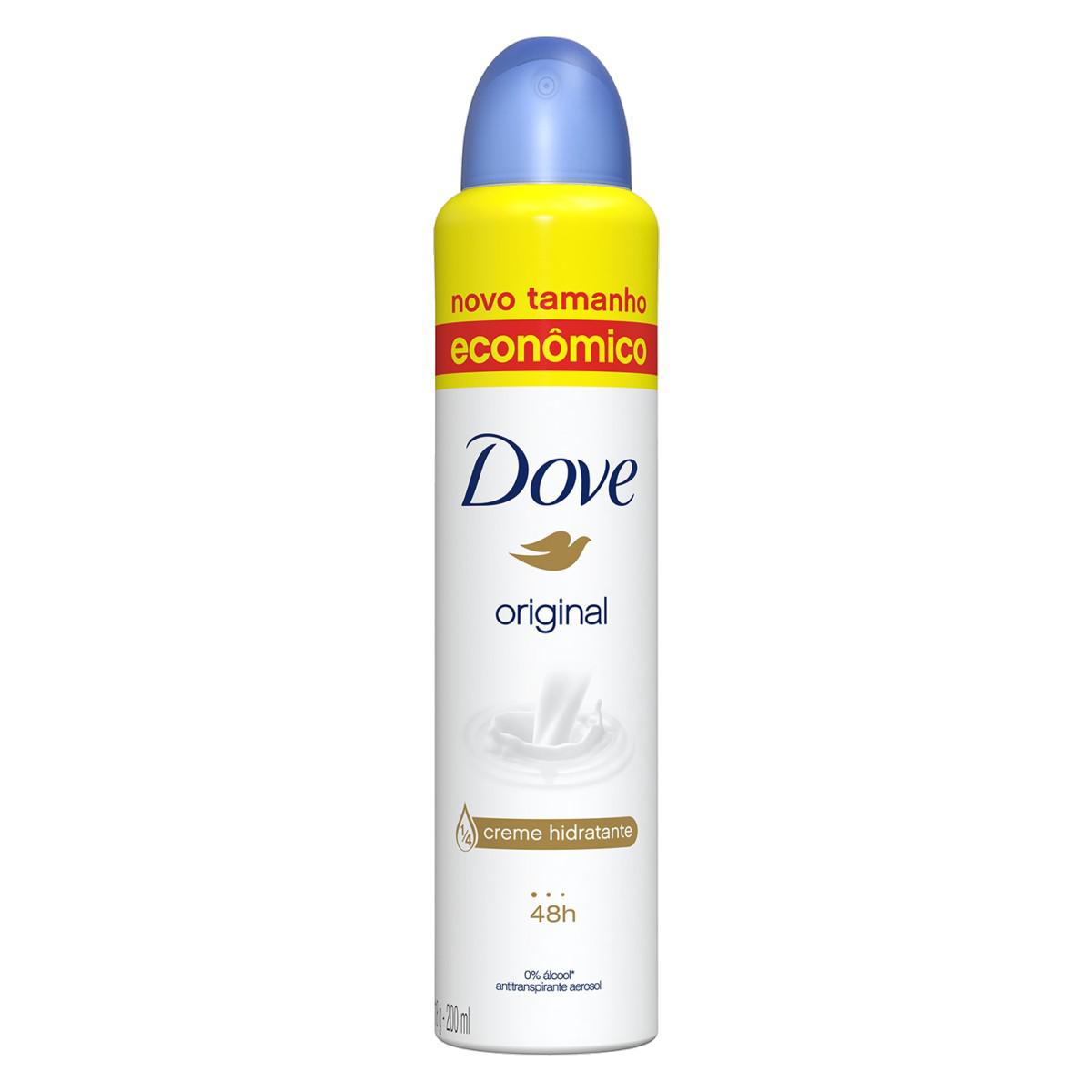 Desodorante Aerossol Dove Original 200ml Tamanho Econômico
