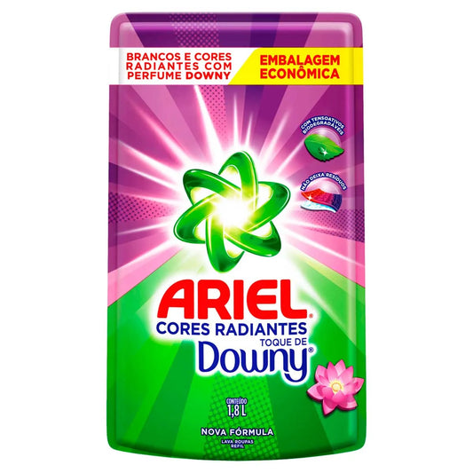 Sabão Líquido Refil Ariel Cores Radiantes Toque Downy 1,8L