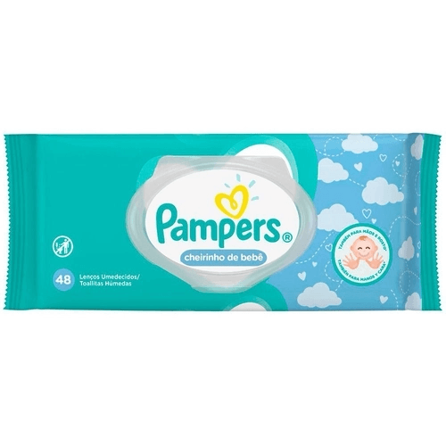 Lenço Umedecido Pampers Regular Com 48 Unidades