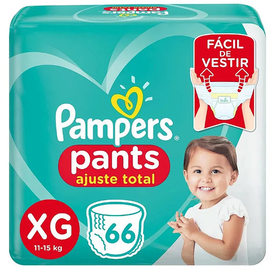 Fralda Pampers Pants Ajuste Total Roupinha XG 66 unidades