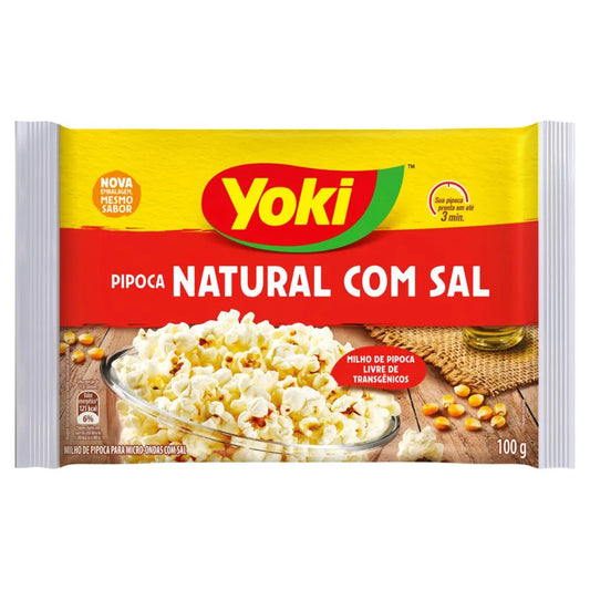Pipoca para Microondas sabor Natural Com Sal Yoki 100g