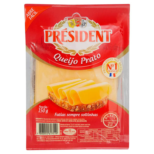Queijo Prato Fatiado Président 150g