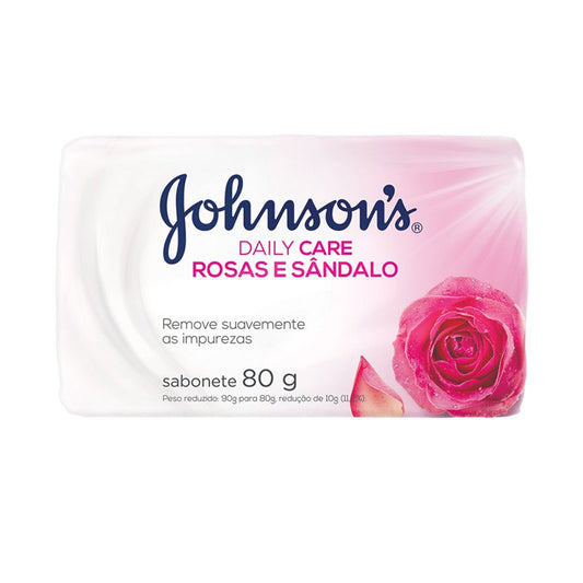 Sabonete Johnson's Daily Care rosas e sândalo 80g
