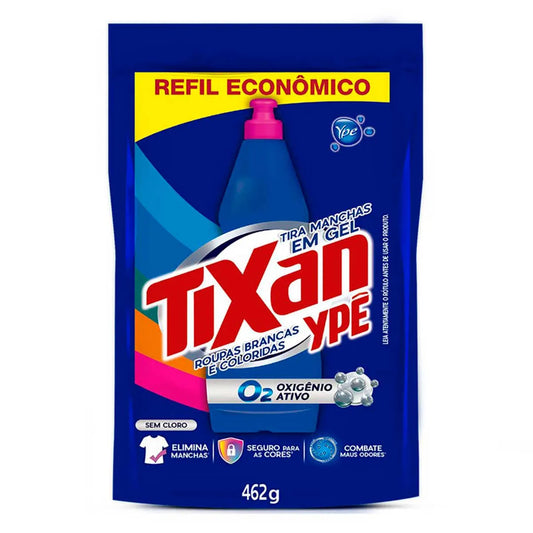 Tira Manchas em Gel Tixan Ypê Roupas Brancas e Coloridas Refil 462g