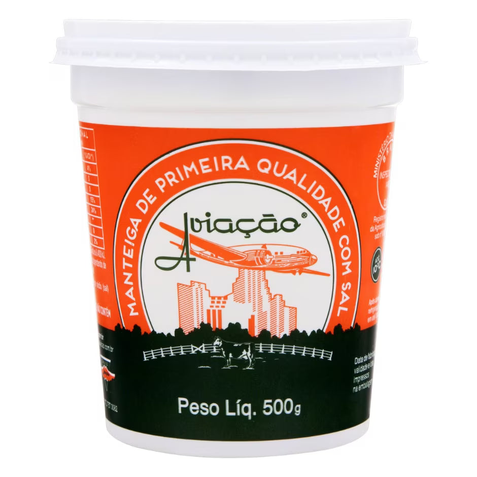 Manteiga de Primeira Qualidade com Sal Aviação 500g