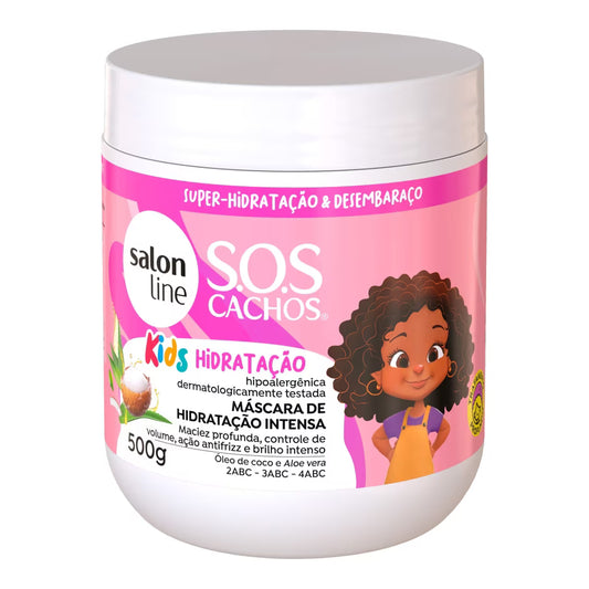 Máscara de Hidratação Intensa SOS Cachos Salon Line Kids 500g