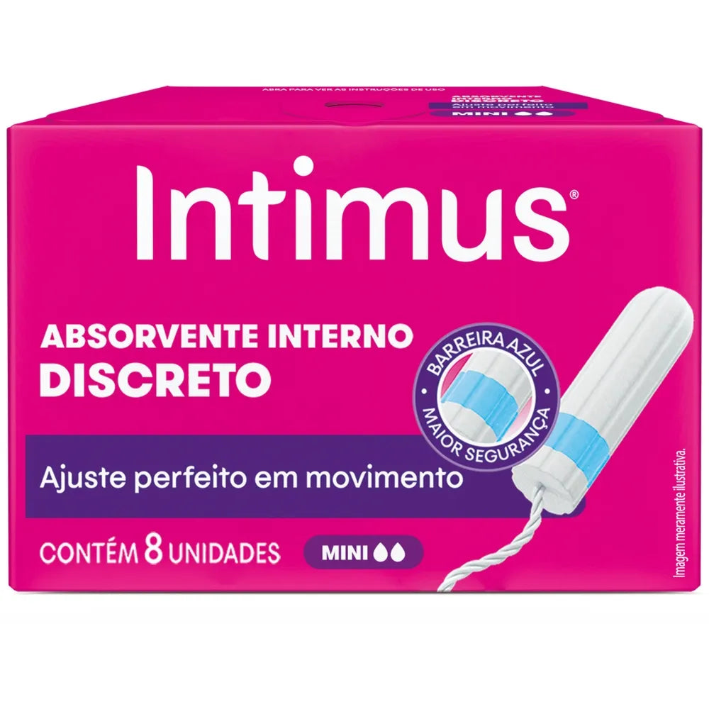 Absorvente Interno Intimus Gel Mini com 8 unidades